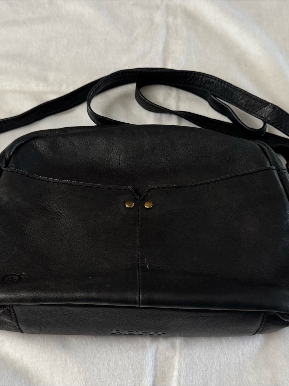 Born Black Leather Crossbody Bag